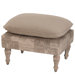 Bishop Two-Tone Leather Ottoman