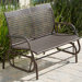 Maui Wicker and Aluminum Park Bench