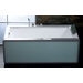 70" x 35" Modern Whirlpool Bath Tub With Colored Light Up Glass Panel
