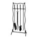 4 Piece Wrought Iron Fireplace Tool Set