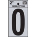 2" Self Stick Reflective Number