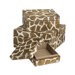 Nested Faux Pony Giraffe Print Boxes (Set of 3)