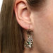 Flower and Key Charm Earrings