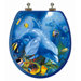3D Ocean Series Dolphin Mother and Calf Round Toilet Seat