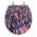 3D Series Round American Flag Toilet Seat