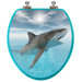3D Ocean Series Elongated Shark Toilet Seat