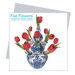 Flat Flowers Greetings in Delft Tulip
