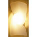 Petite Left Theatre One Light Wall Sconce with Amber / Gold Diffuser