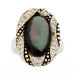 Sterling Silver Round and Oval Topaz Ring