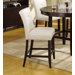 Bossa Counter Height Parsons Stool with White Leatherette Seat (Set of 2)