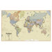 Hemispheres Boardroom World Laminated Wall Map