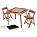 35" Oak Folding Game & Card Table Combo