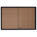 Enclosed Bulletin Board with Frame and Sliding Doors
