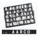 Universal Single Tab Helvetica Typeface Changeable Letters (320 characters per set)