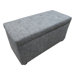 Tufted Cotton Storage Ottoman
