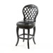 Braxton 26" Black Leather Swivel Counter Stool