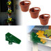 3 Piece Drain Pipe Planter Set and EZ Clean Downspout Screen
