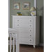 Gala 5-Drawer Chest in White