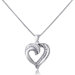 Sterling Silver Heart Diamond Pendant