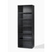 Fairfax Tall Wide Bookcase in Black Woodgrain