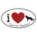 I Heart German Shepherd Car Magnet