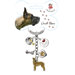 Great Dane Enamel Key Chain