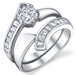 Sterling Silver Round Cubic Zirconia Engagement Ring