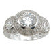 .925 Sterling Silver Brilliant Cut Cubic Zirconia Wedding Ring