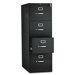 310 Series Four-Drawer, Full-Suspension File, Legal, 26-1/2d, Black
