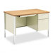 34000 Series Computer Desk with Single Right Metal Pedestal