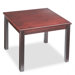 Freestanding Corner Reception Table, Square, 24w x 24d x 20h, Mahogany