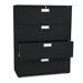600 Series Four-Drawer Lateral File, 42w x19-1/4d, Black