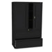 700 Series Lateral File with Storage Cabinet, 42w x 19-1/4d, Black