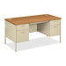 Double Pedestal Computer Desk with 2 Box Drawers
