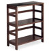 Espresso Wide 2 Section Storage Shelf