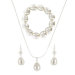 Baroque Pearl 3 Piece Necklace, Bracelet, and Earring Set