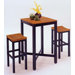 Contour Black Pub Set with Natural Top