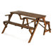 Convertible Wood Picnic Table and Garden Bench