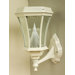 Solar Outdoor Wall Lantern in White