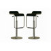 Cinsault Low - Back Adjustable Height Barstool in Black (Set of 2)