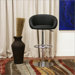 Baxton Studio Wynn Faux Leather Barstool in Black (Set of 2)