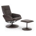 Baxton Studio Cooper Recliner with Ottoman
