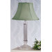 Battersby Table Lamp with Charlotte Sage Shade in Satin Nickel