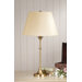 Morgan Table Lamp with Classic Barrel Shade in Satin Brass