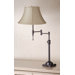 State Street Swing Arm Table Lamp with Calais Shade in Antique Bronze