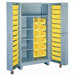 Deep Door 1 Shelf, 36 Bin Cabinet: 76" H x 38" W x 28" D