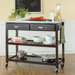 Kitchen Island Cart with Stainless Steel Top