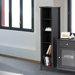 Tuxedo Slim Bookcase in Black Lacquer