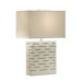 Rift Reclining Table Lamp in Gloss White