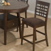 Weave Grid Counter Height Stool with Chocolate Microfiber Seat